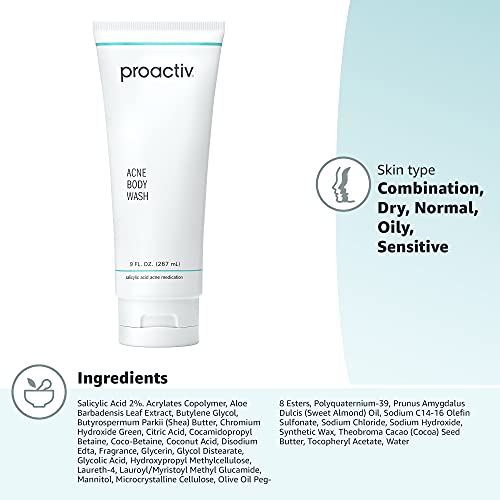 Proactiv Acne Body Wash, Clear blue, 9 Fl Oz