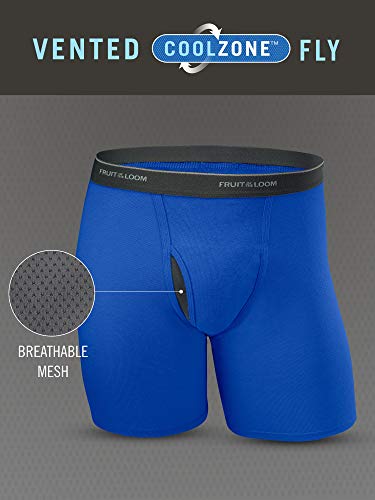 Fruit of the Loom Men's Coolzone Boxer Briefs, Moisture Wicking & Breathable, Assorted Color Multipacks