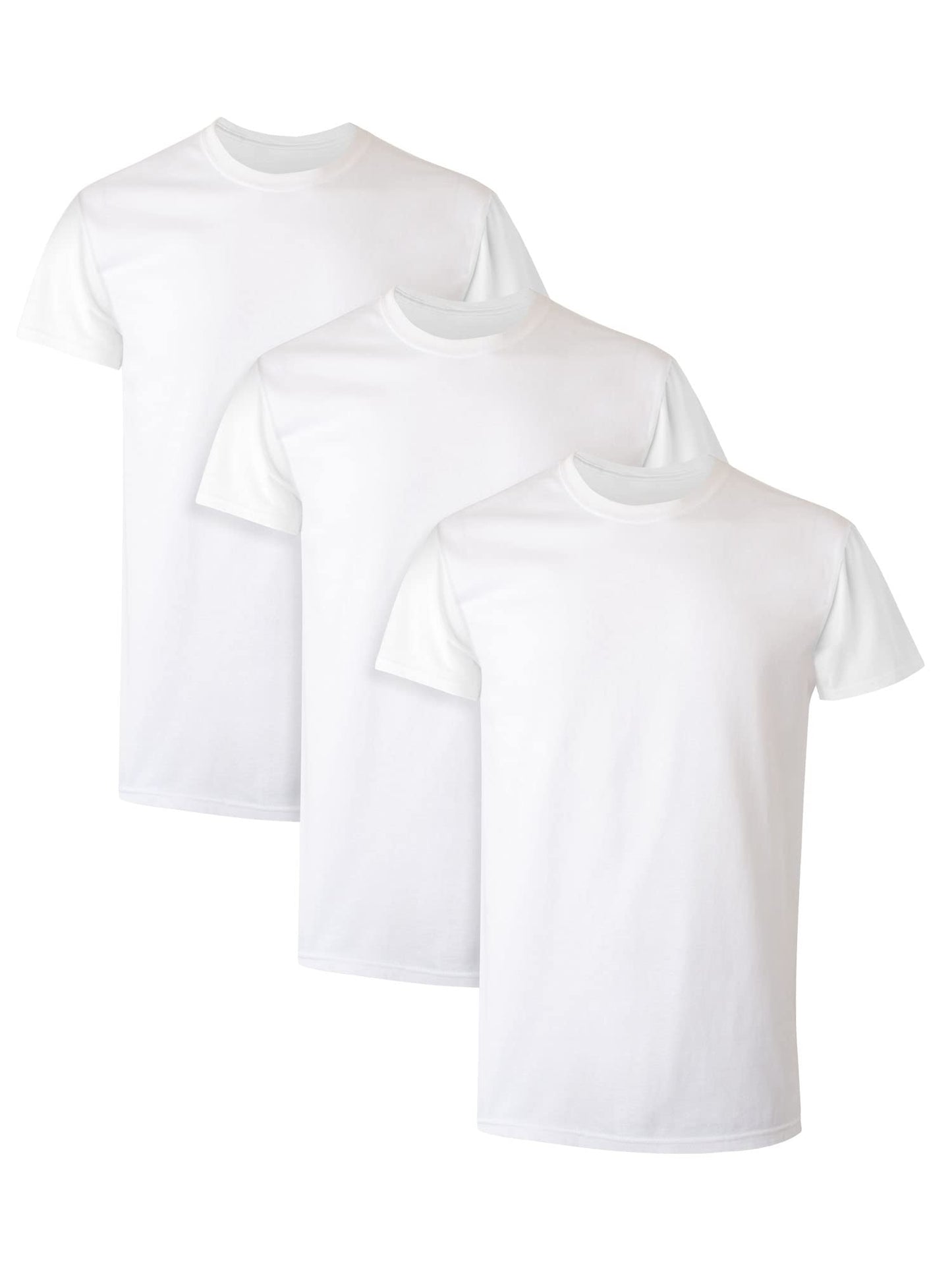 Hanes Men's Cotton, Moisture-Wicking Crew Tee Undershirts, Multi-Packs Available