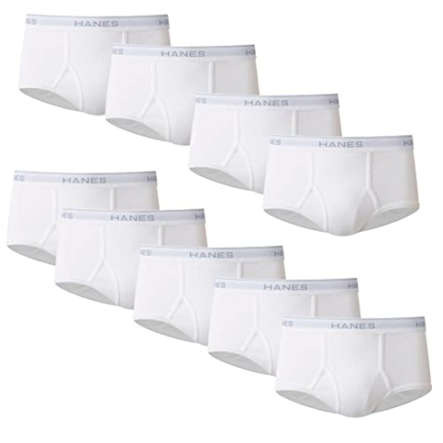 Hanes Men's Moisture-Wicking Cotton Briefs, Available in White and Black, Multi-Packs Available