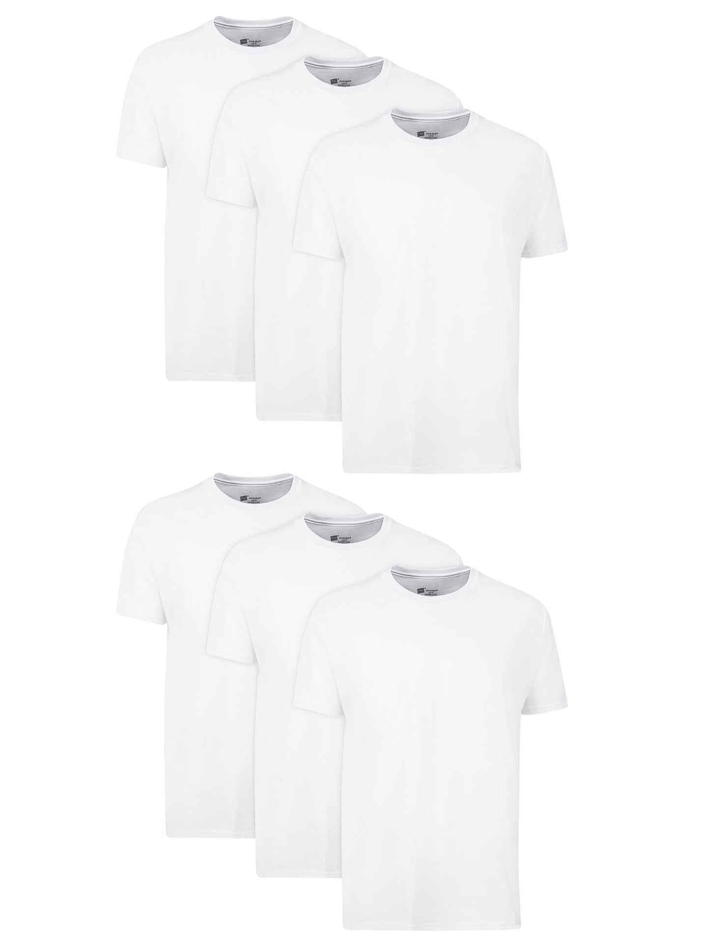 Hanes Men's Cotton, Moisture-Wicking Crew Tee Undershirts, Multi-Packs Available