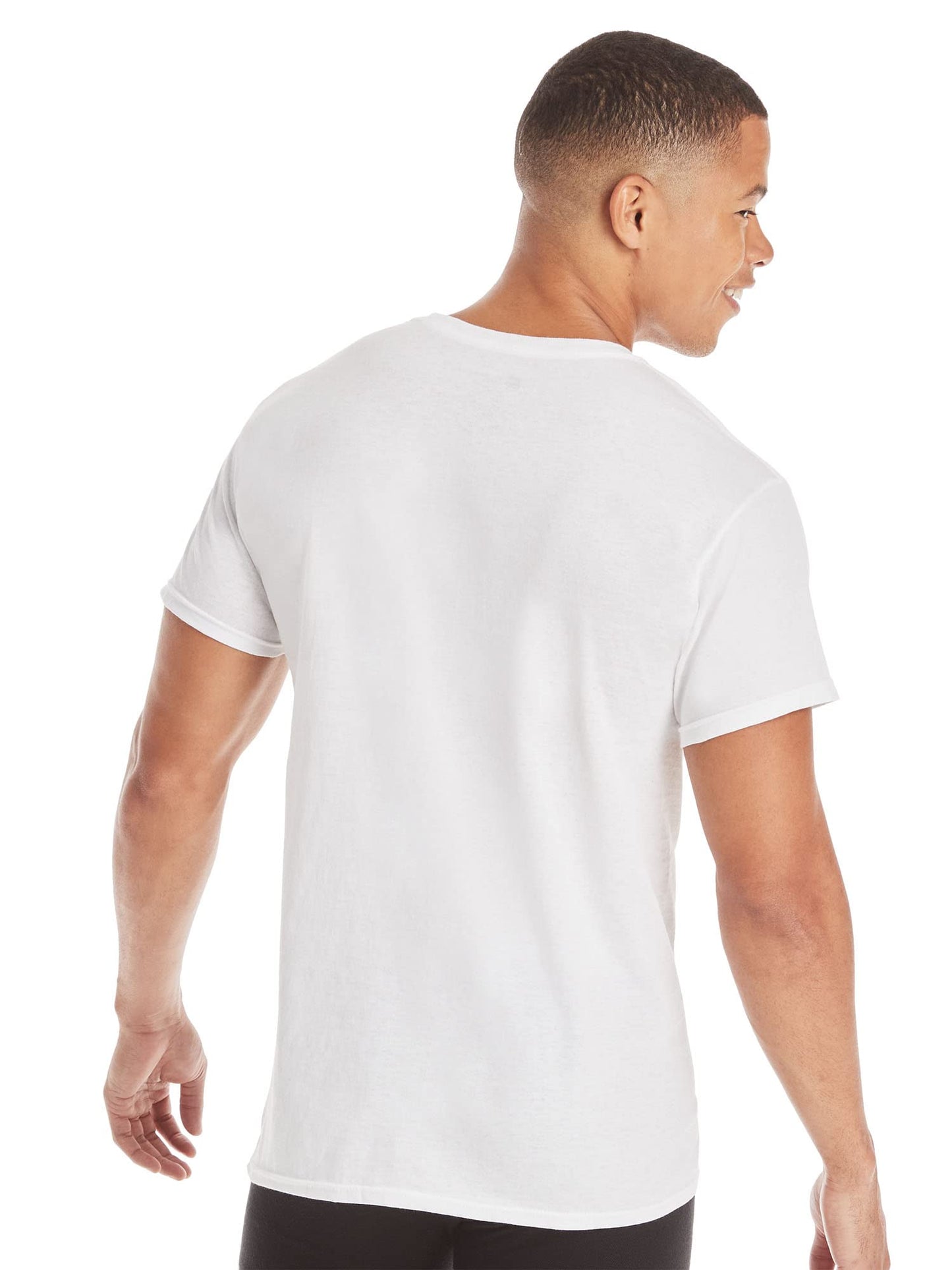 Hanes Men's Cotton, Moisture-Wicking Crew Tee Undershirts, Multi-Packs Available