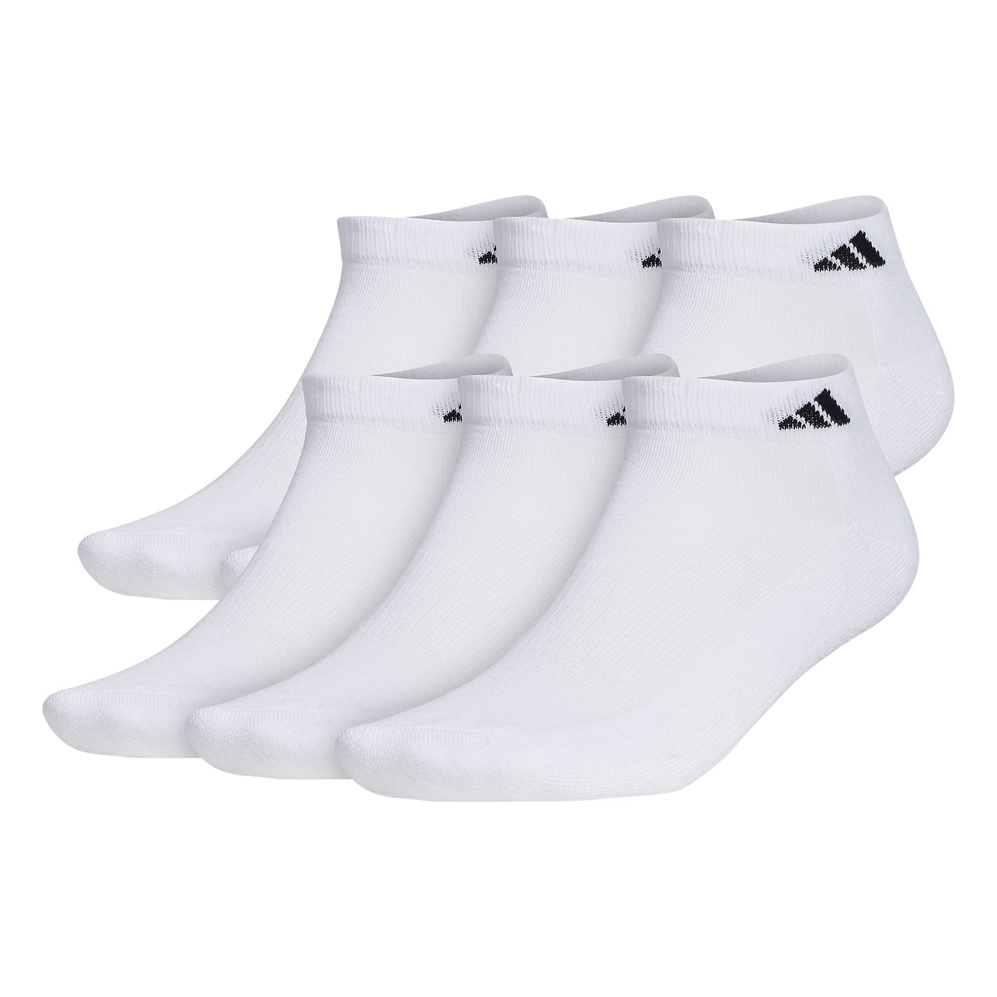 adidas Men's Athletic Cushioned Low Cut Socks with Arch Compression for a Secure Fit (6-Pair)