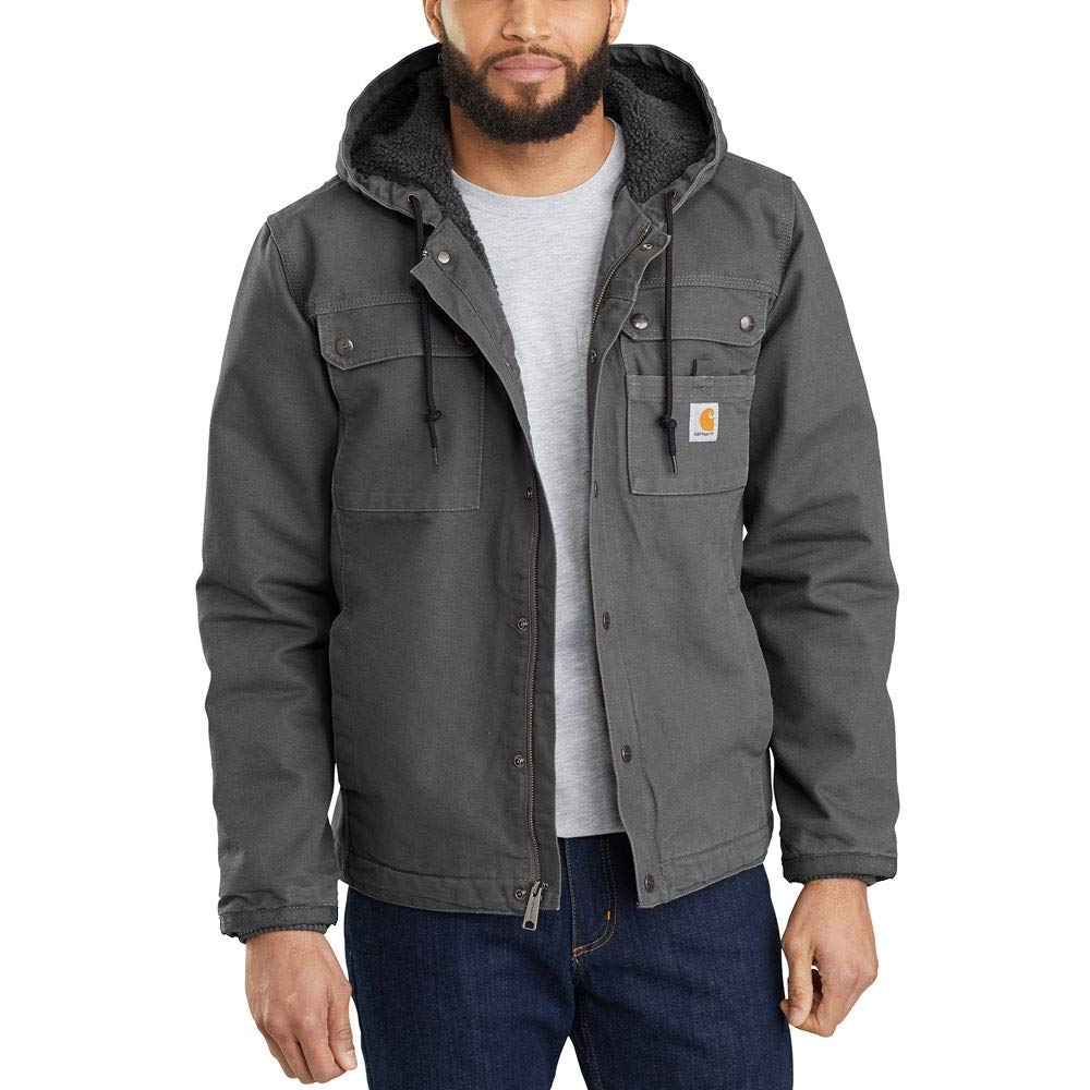 Carhartt Men's Relaxed Fit Washed Duck Sherpa-Lined Utility Jacket