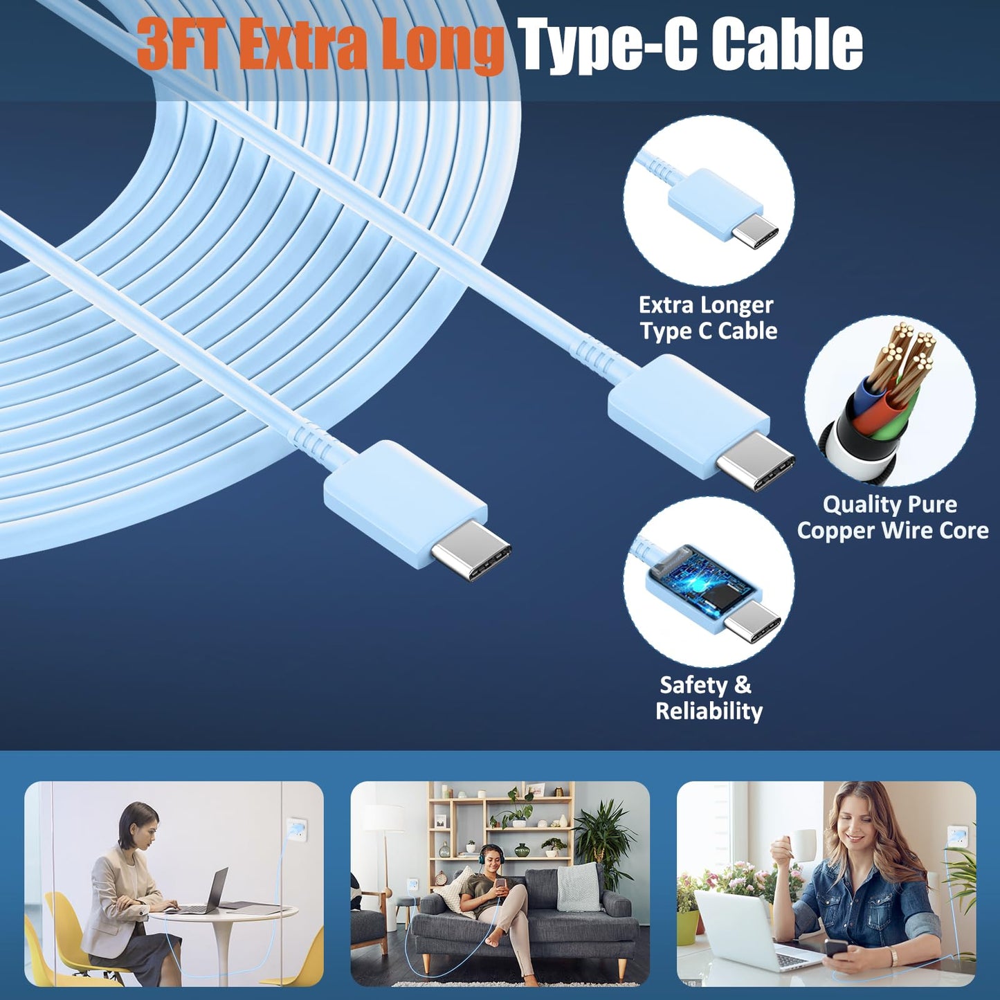 iPhone 16 15 Pro Max Charger Fast Charging, 30W USB C iPhone 15 16 Pro Max Fast Charger Block with 10FT Long USB C Charging Cable for iPhone 16 Pro Max/16 Pro/15 Pro Max, iPad, S24 Ultra