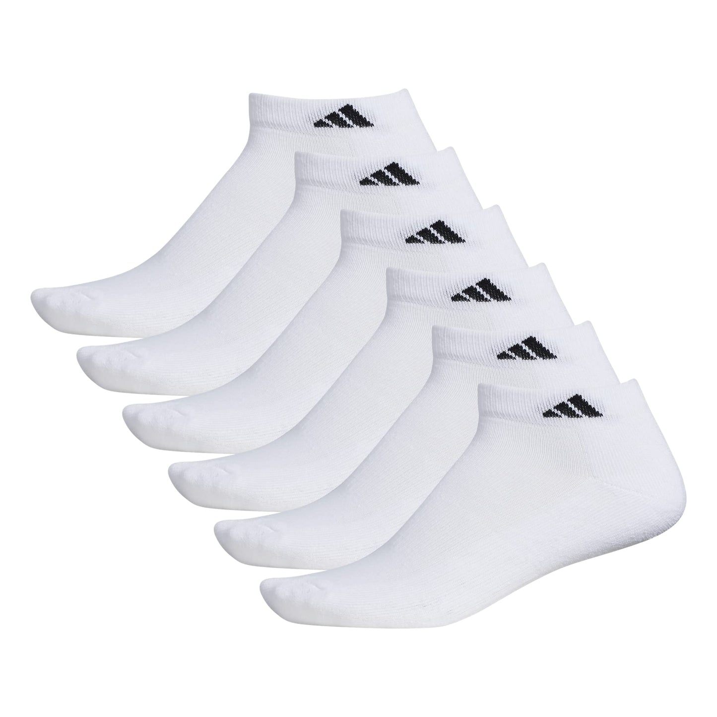 adidas Men's Athletic Cushioned Low Cut Socks with Arch Compression for a Secure Fit (6-Pair)