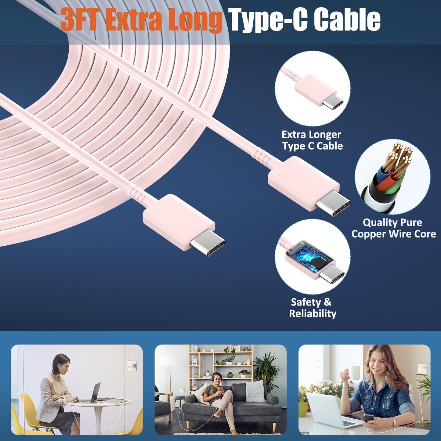 iPhone 16 15 Pro Max Charger Fast Charging, 30W USB C iPhone 15 16 Pro Max Fast Charger Block with 10FT Long USB C Charging Cable for iPhone 16 Pro Max/16 Pro/15 Pro Max, iPad, S24 Ultra