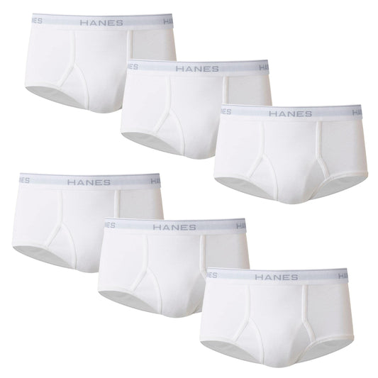 Hanes Men's Moisture-Wicking Cotton Briefs, Available in White and Black, Multi-Packs Available