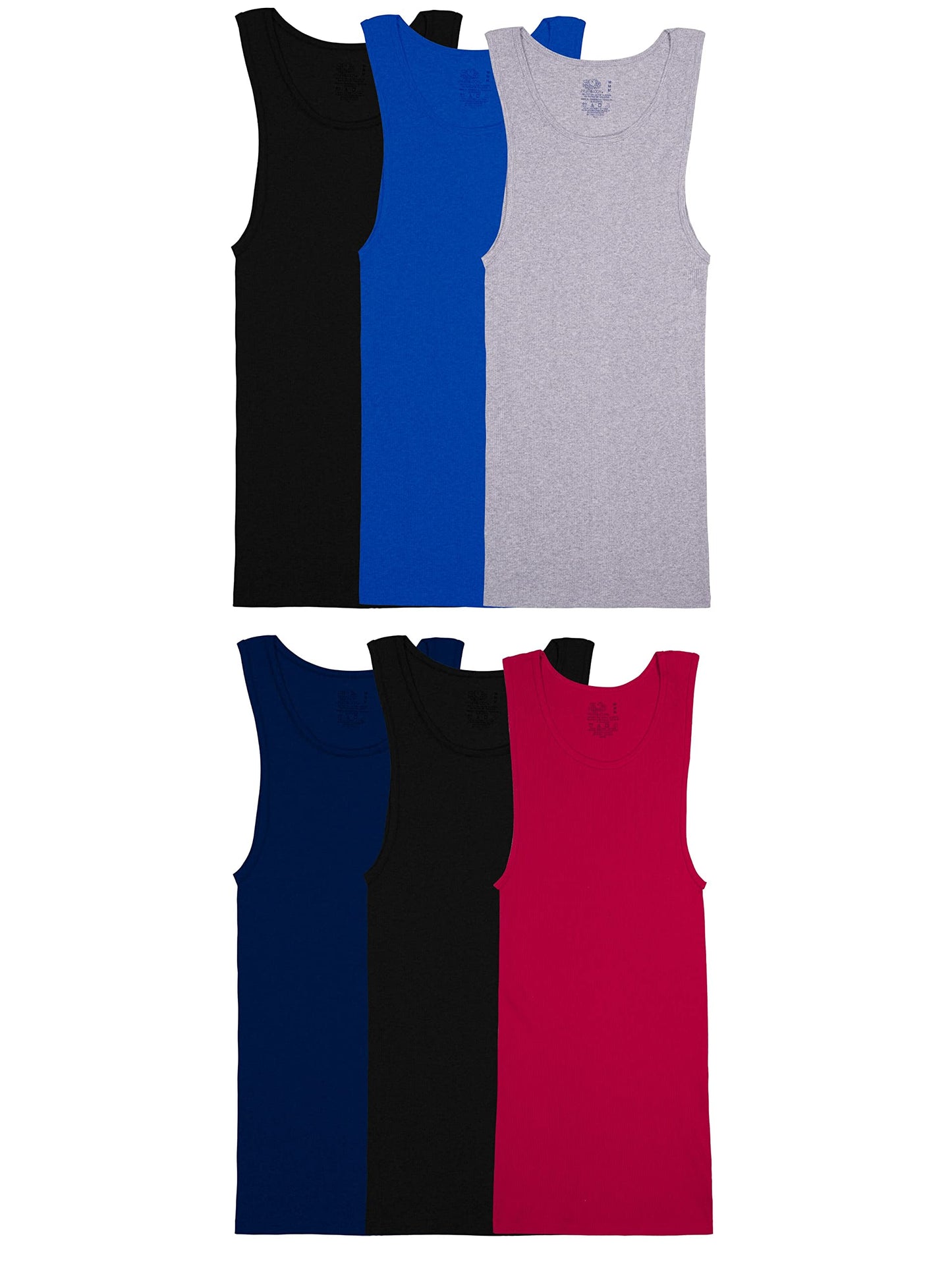 Fruit of the Loom Men's Sleeveless Tag Free Moisture Wicking Tank A-Shirt