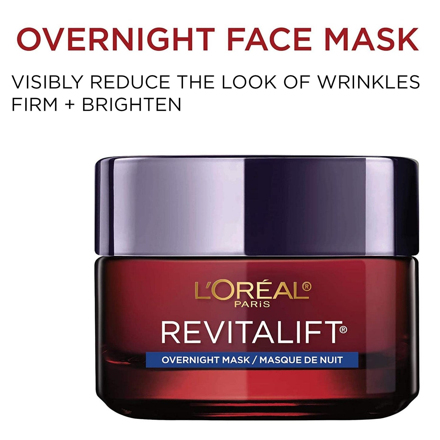 L'Oreal Paris Revitalift Triple Power Anti-Aging Overnight Mask, Pro Retinol, Hyaluronic Acid & Vitamin C, Reduce Wrinkles 1.7 Oz