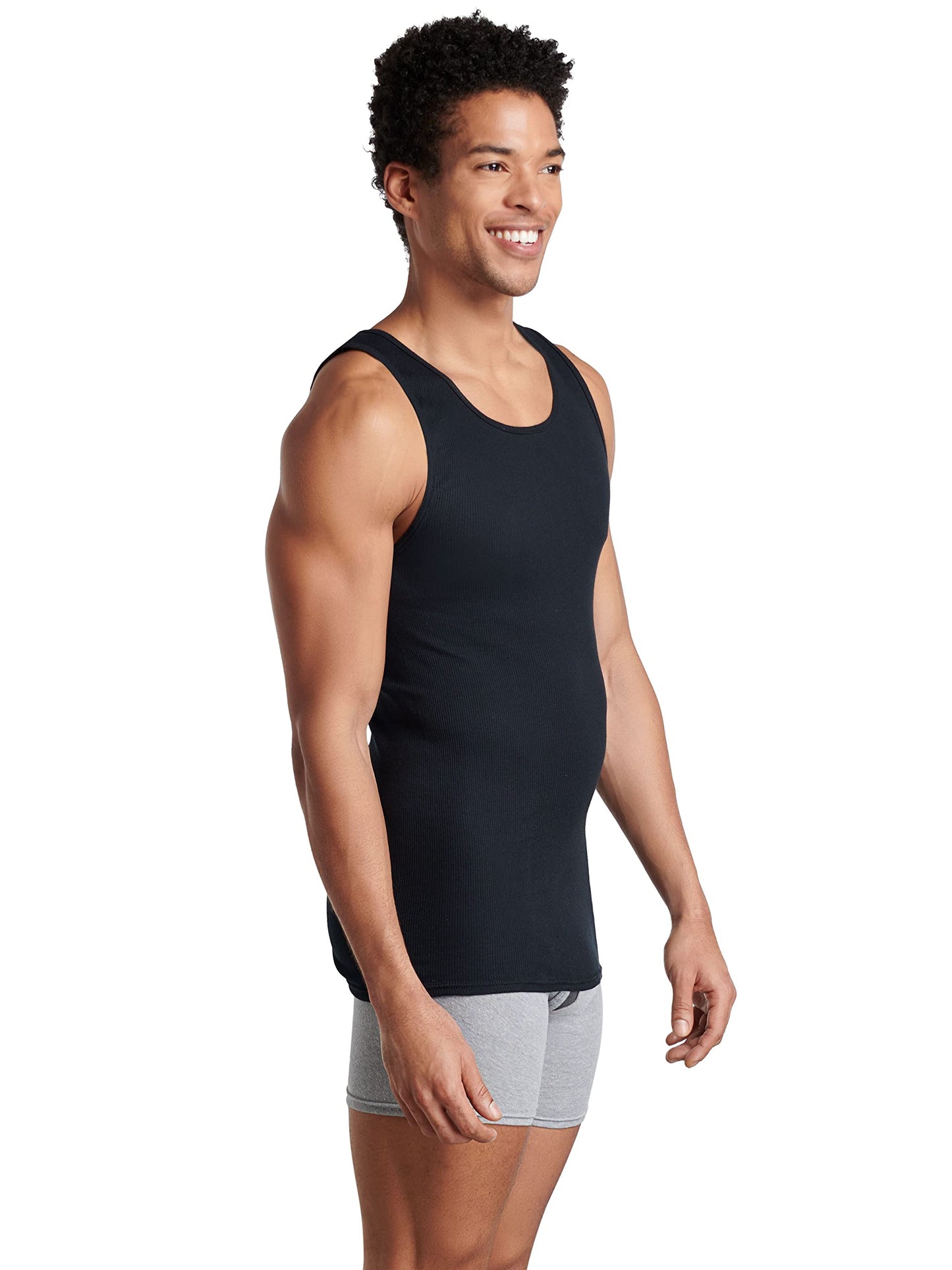 Fruit of the Loom Men's Sleeveless Tag Free Moisture Wicking Tank A-Shirt