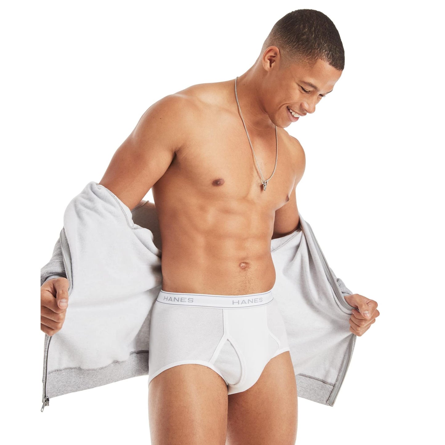 Hanes Men's Moisture-Wicking Cotton Briefs, Available in White and Black, Multi-Packs Available