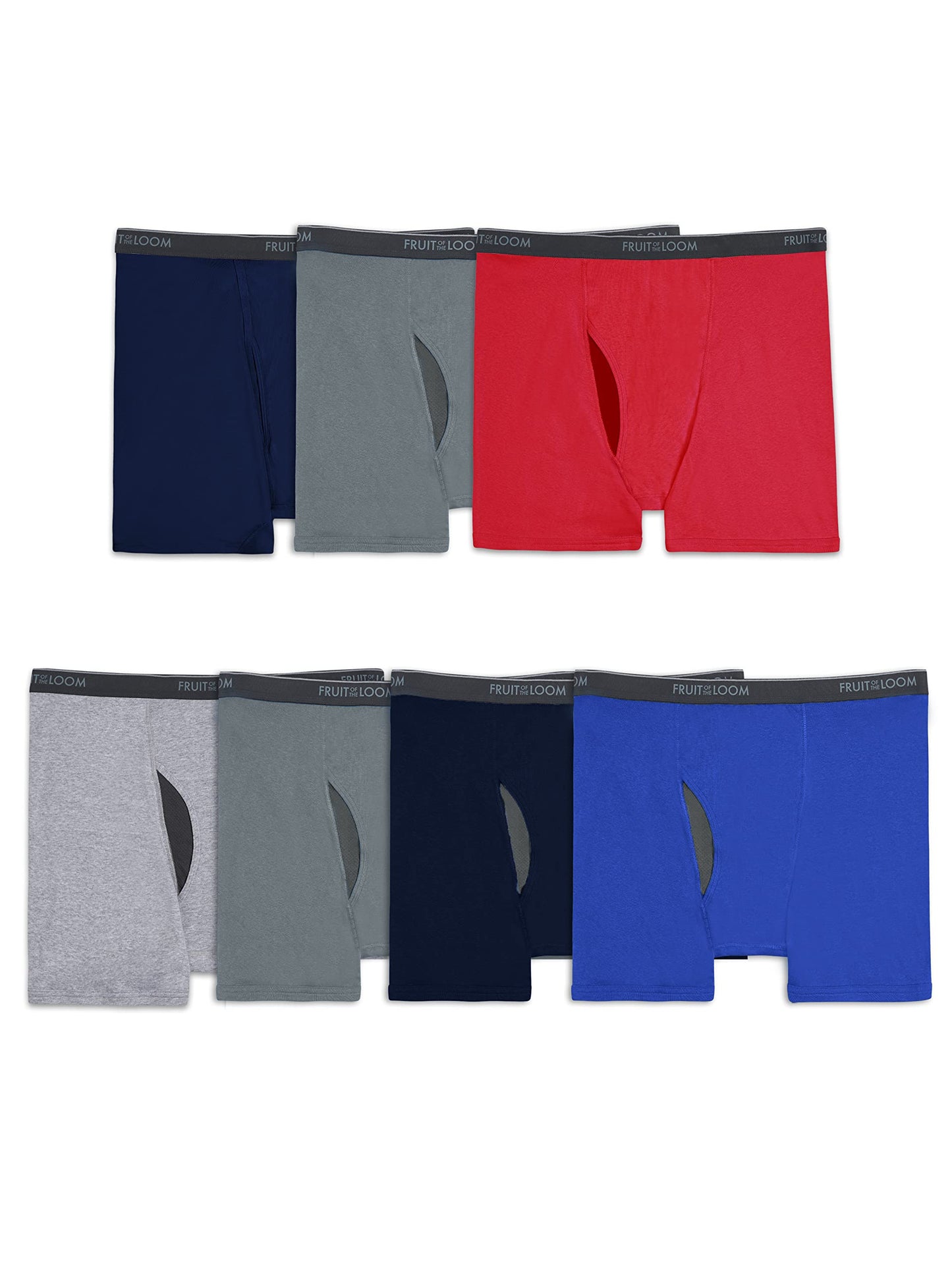 Fruit of the Loom Men's Coolzone Boxer Briefs, Moisture Wicking & Breathable, Assorted Color Multipacks