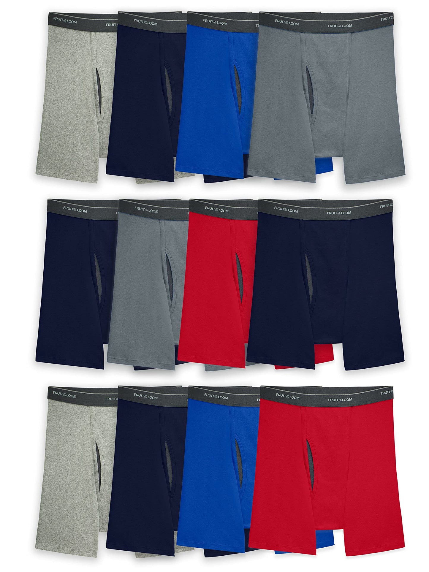 Fruit of the Loom Men's Coolzone Boxer Briefs, Moisture Wicking & Breathable, Assorted Color Multipacks