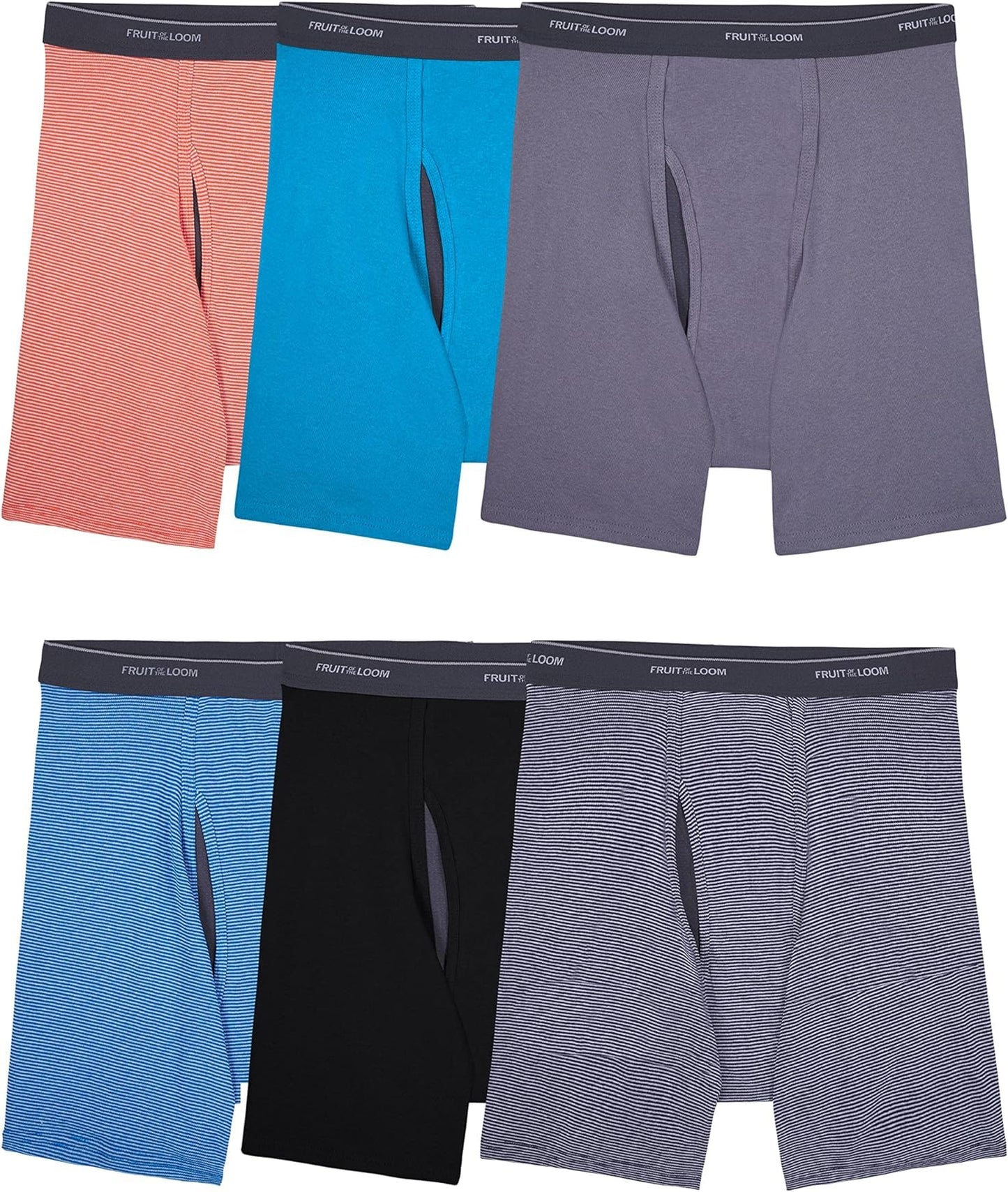 Fruit of the Loom Men's Coolzone Boxer Briefs, Moisture Wicking & Breathable, Assorted Color Multipacks