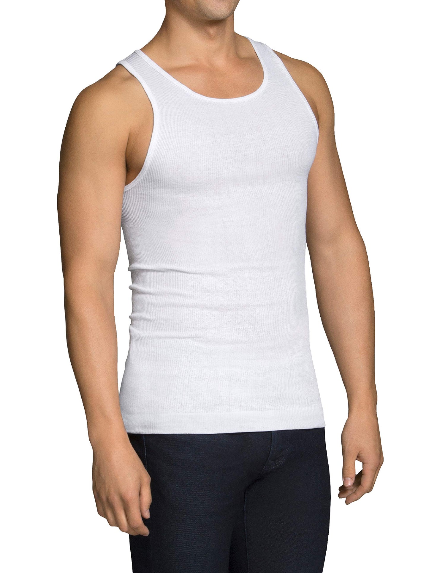 Fruit of the Loom Men's Sleeveless Tag Free Moisture Wicking Tank A-Shirt