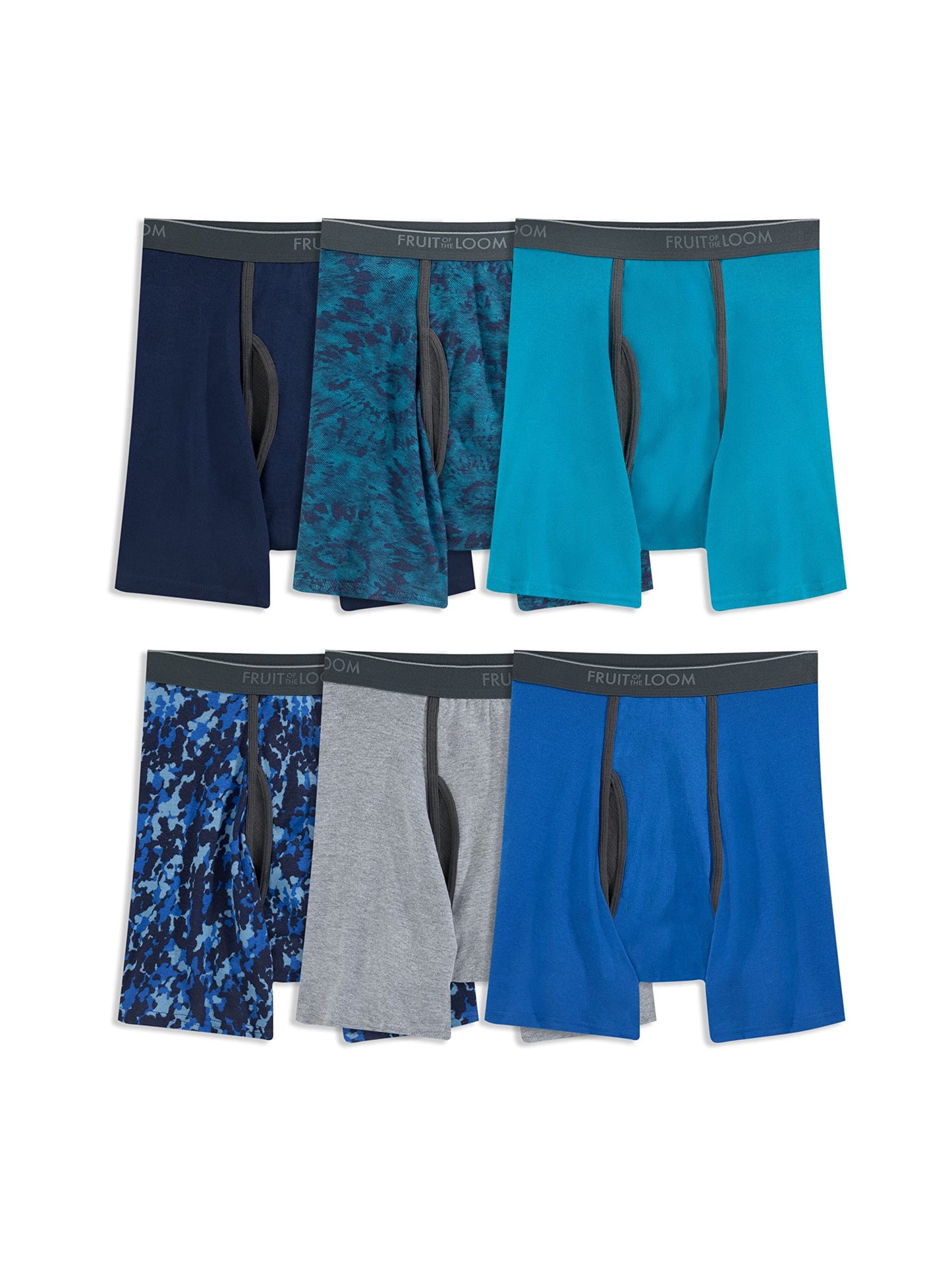 Fruit of the Loom Men's Coolzone Boxer Briefs, Moisture Wicking & Breathable, Assorted Color Multipacks