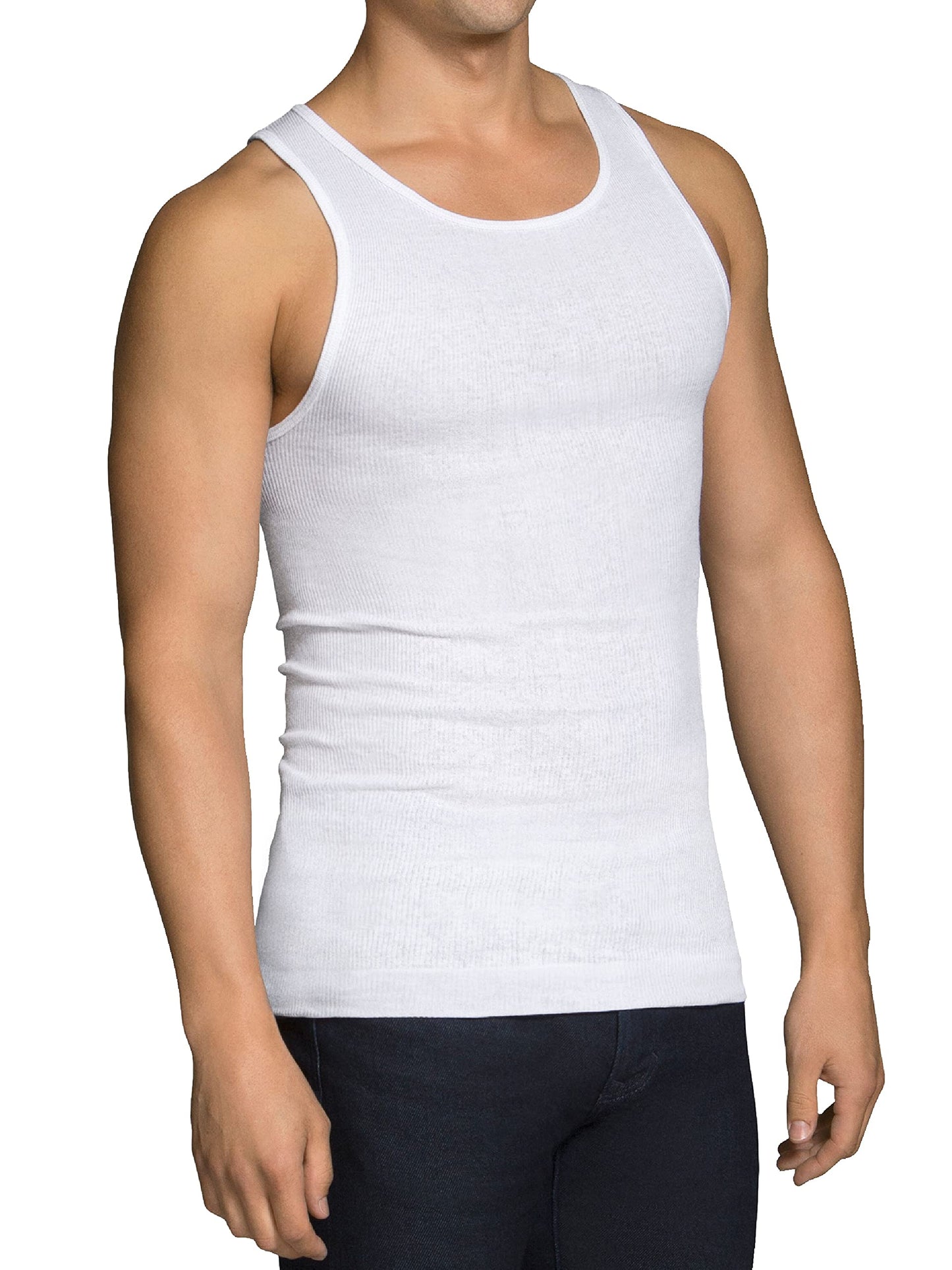 Fruit of the Loom Men's Sleeveless Tag Free Moisture Wicking Tank A-Shirt