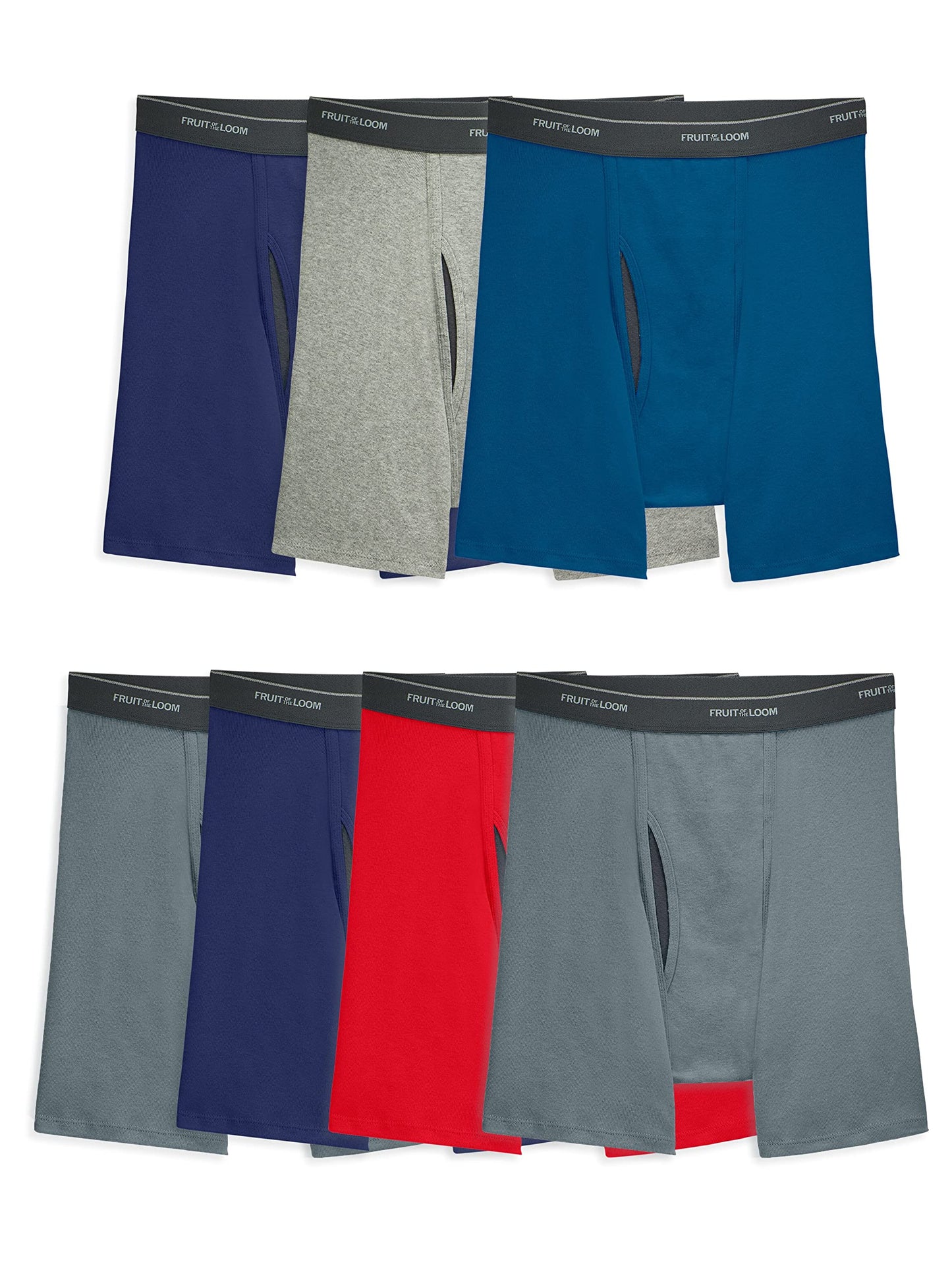 Fruit of the Loom Men's Coolzone Boxer Briefs, Moisture Wicking & Breathable, Assorted Color Multipacks