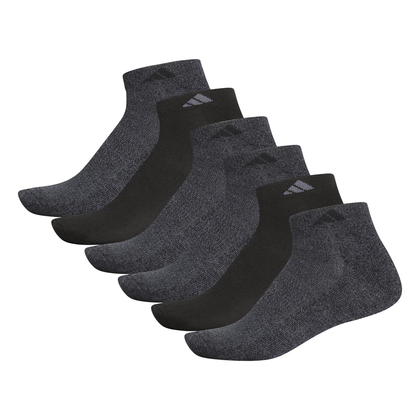 adidas Men's Athletic Cushioned Low Cut Socks with Arch Compression for a Secure Fit (6-Pair)