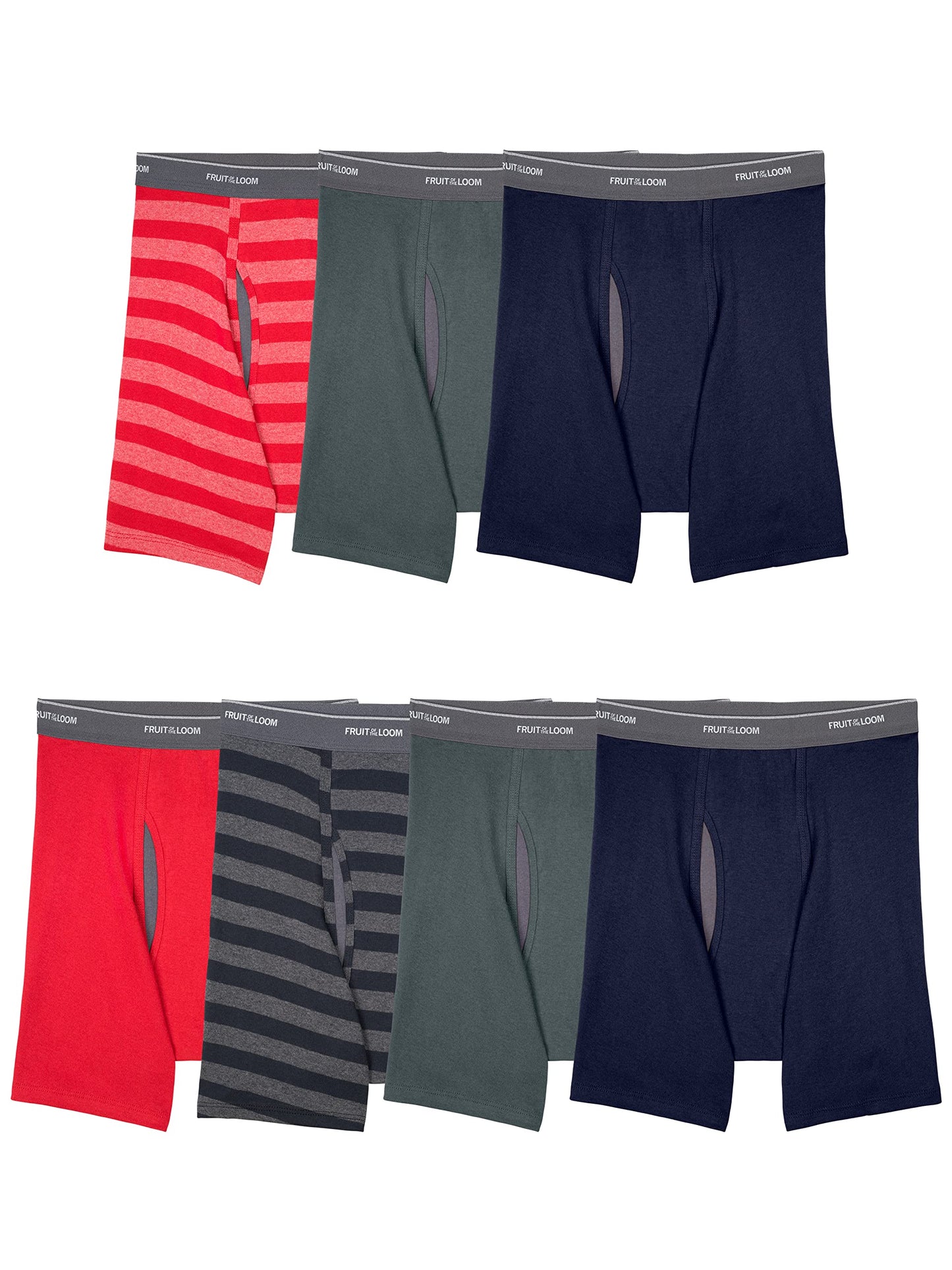 Fruit of the Loom Men's Coolzone Boxer Briefs, Moisture Wicking & Breathable, Assorted Color Multipacks