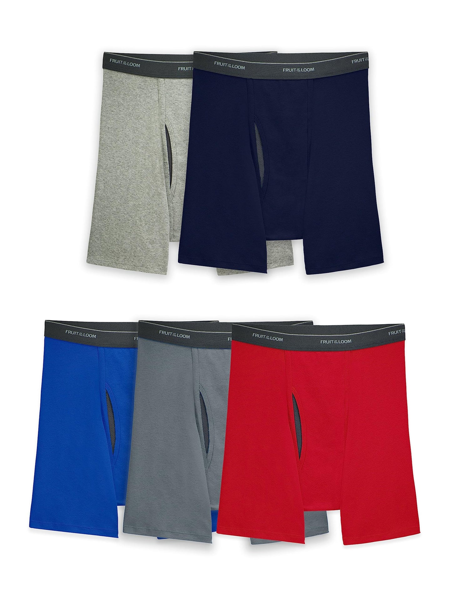 Fruit of the Loom Men's Coolzone Boxer Briefs, Moisture Wicking & Breathable, Assorted Color Multipacks