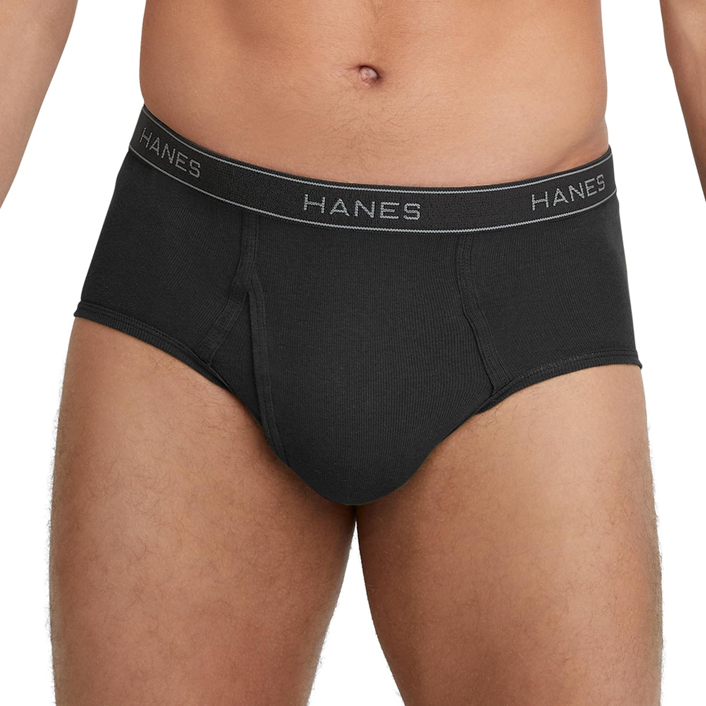 Hanes Men's Moisture-Wicking Cotton Briefs, Available in White and Black, Multi-Packs Available