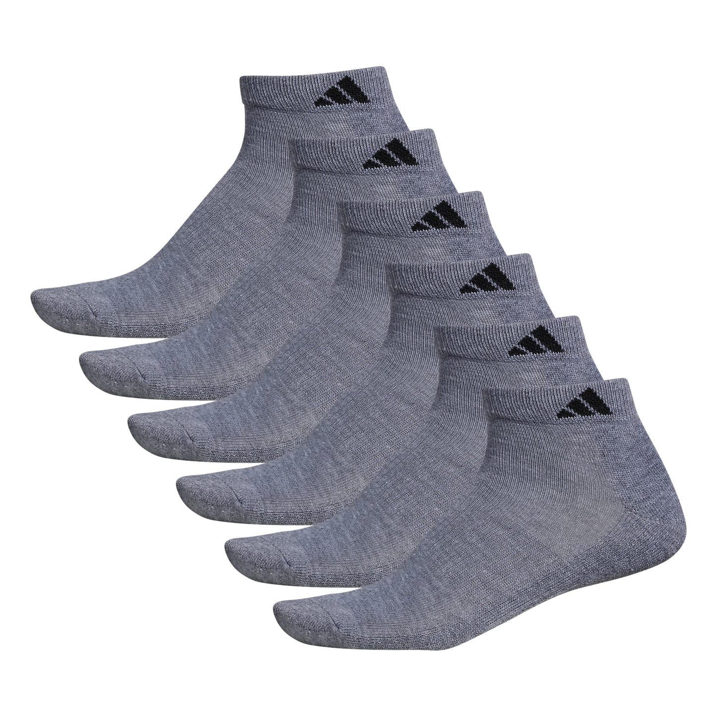 adidas Men's Athletic Cushioned Low Cut Socks with Arch Compression for a Secure Fit (6-Pair)