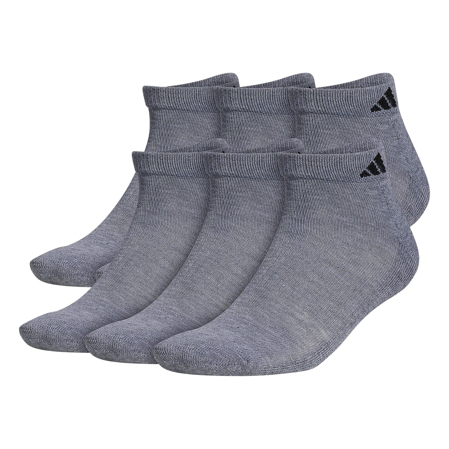 adidas Men's Athletic Cushioned Low Cut Socks with Arch Compression for a Secure Fit (6-Pair)