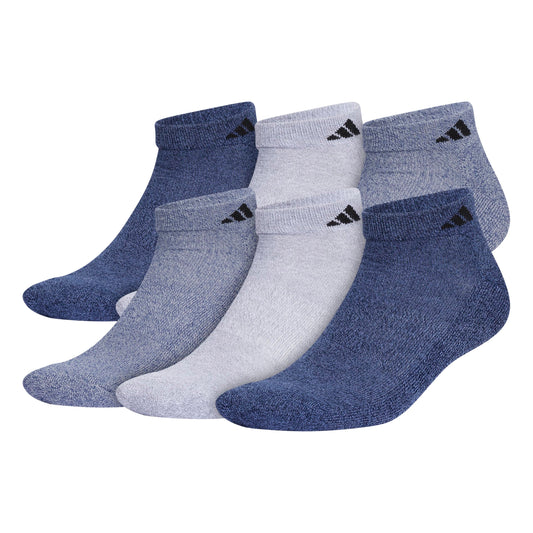 adidas Men's Athletic Cushioned Low Cut Socks with Arch Compression for a Secure Fit (6-Pair)